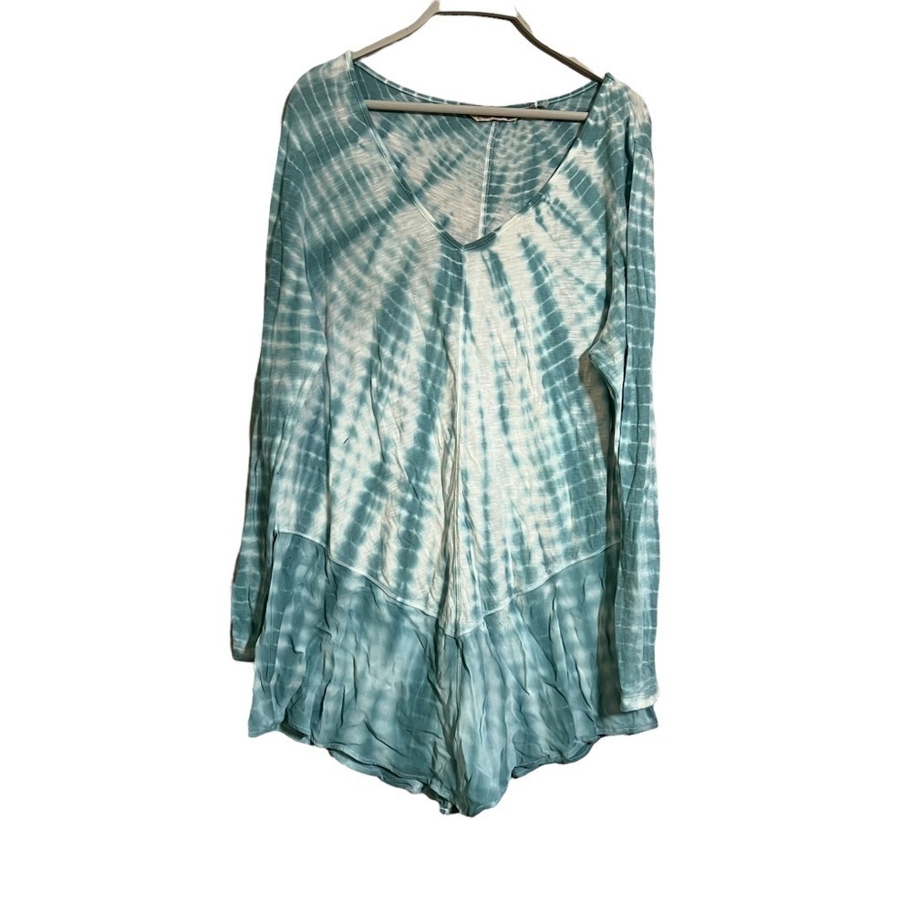 Soft Surroundings blouse large tie-dye blouse boho oversized comfy loungewear